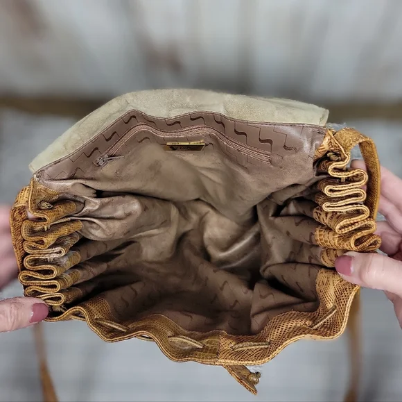 Sharif Reptile Patchwork Crossbody - Picture 3 of 7